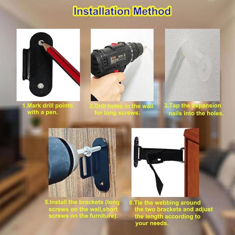 Adjustable Anti Fall Furniture - Earthquake Anchor Strap avis et prix