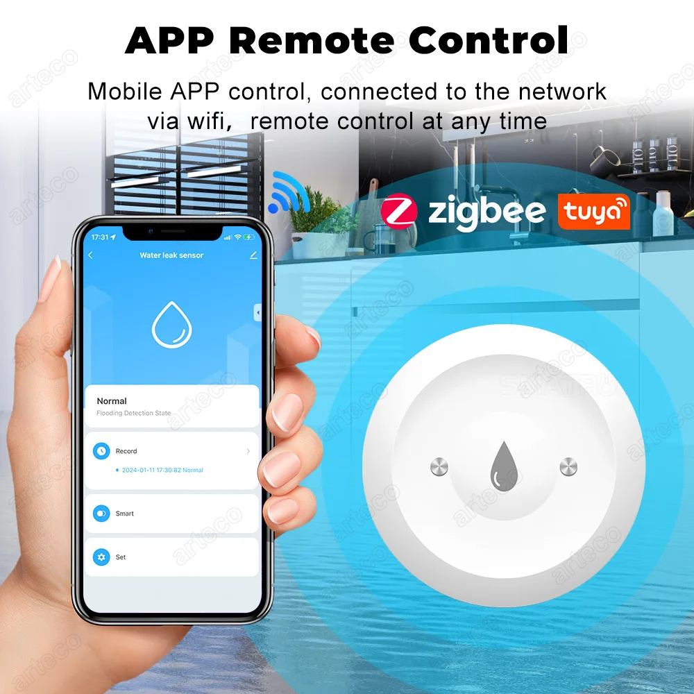 Tuya Zigbee Water Sensor Leak  - Water Alarm Sensor avis et prix