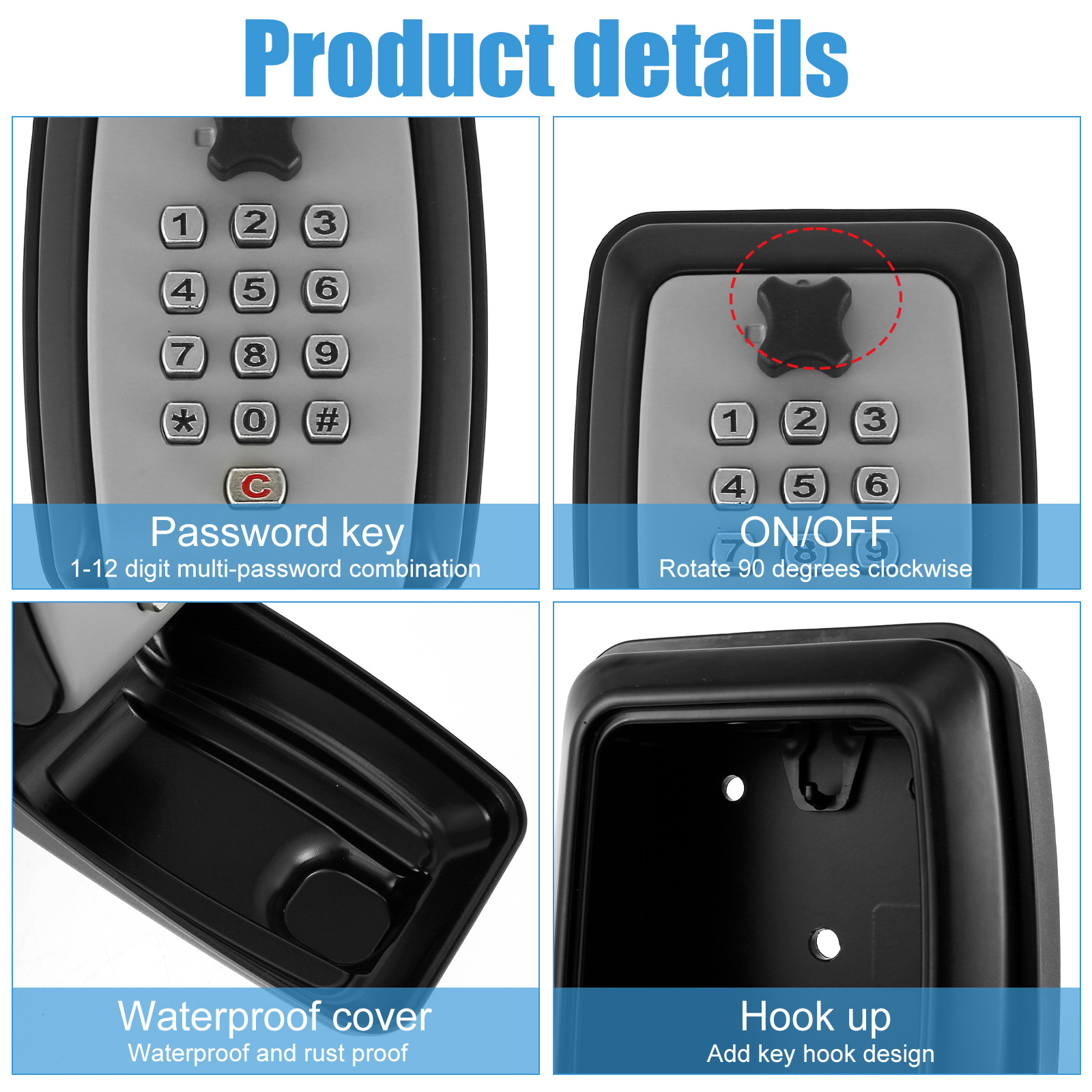 Key Lock Box Wall-Mount Secret - Lockbox Key Secure avis et prix