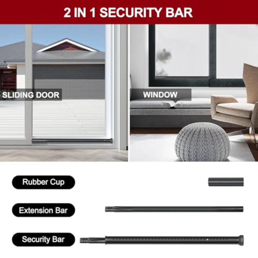 Sliding Door Security Bar, Hea - Window Lock Bar avis et prix