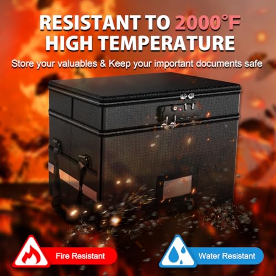 Fireproof Document Box with Lo - Fire Safe Document avis et prix