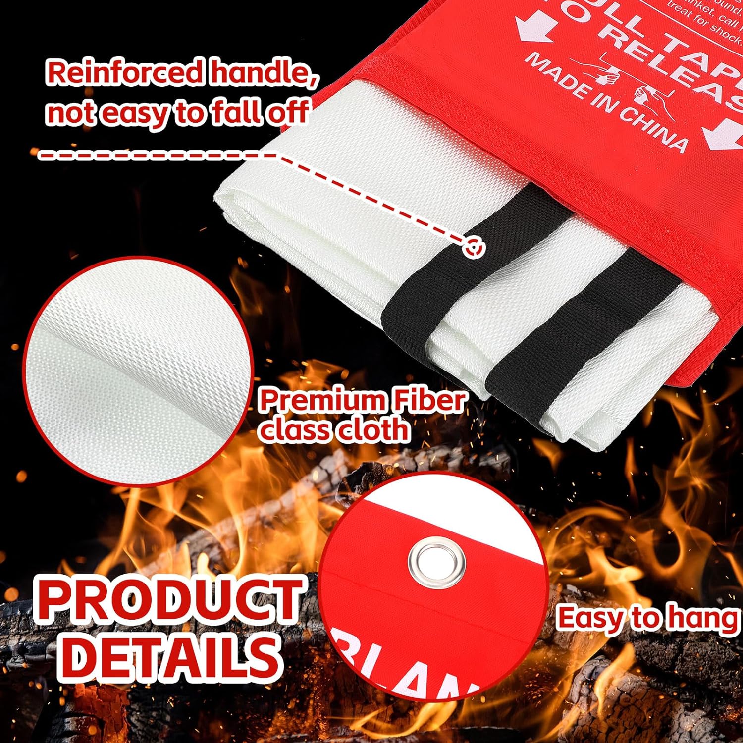 12 Pack Fire Blankets 39x39 In - Fire Blanket Kitchen avis et prix