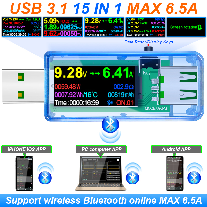 15 IN 1 USB 3.1 Tester DC Digi - Co Detector Plug avis et prix