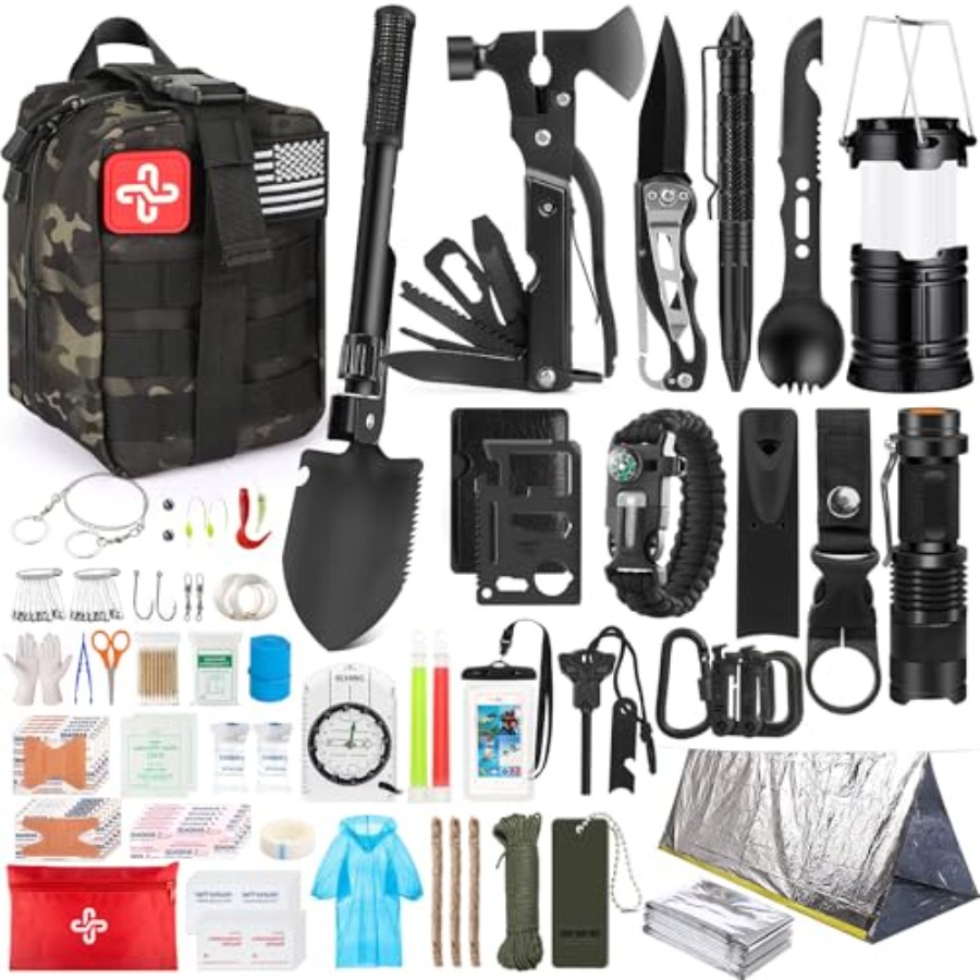 Survival Kit, 250Pcs Survival  - First Aid Bag Kit avis et prix