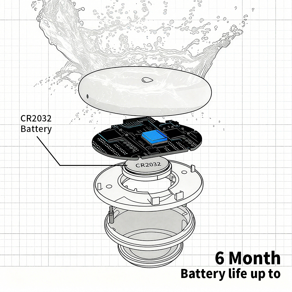 Tuya Zigbee Leakage Sensor LED - Water Alarm Sensor avis et prix