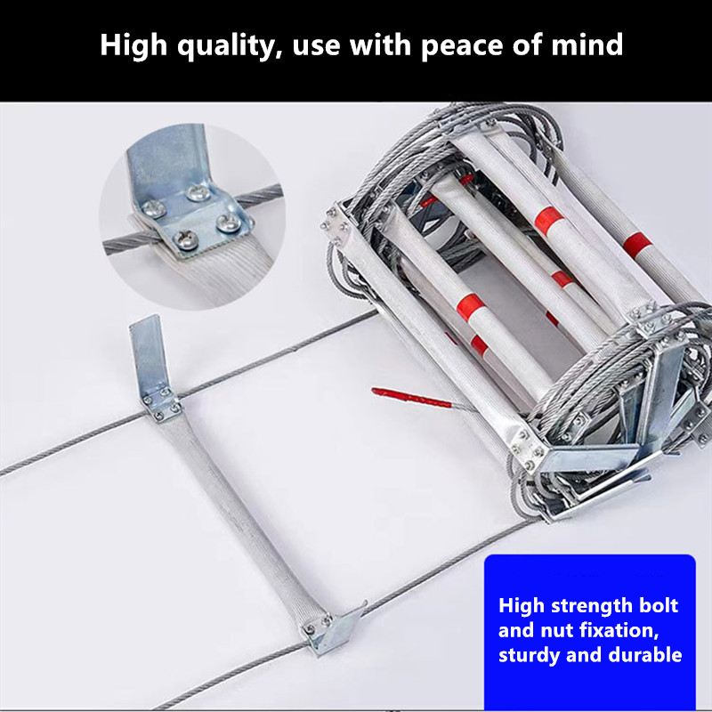 5M Soft Rope Ladder With Wire  - Fire Escape Ladder avis et prix