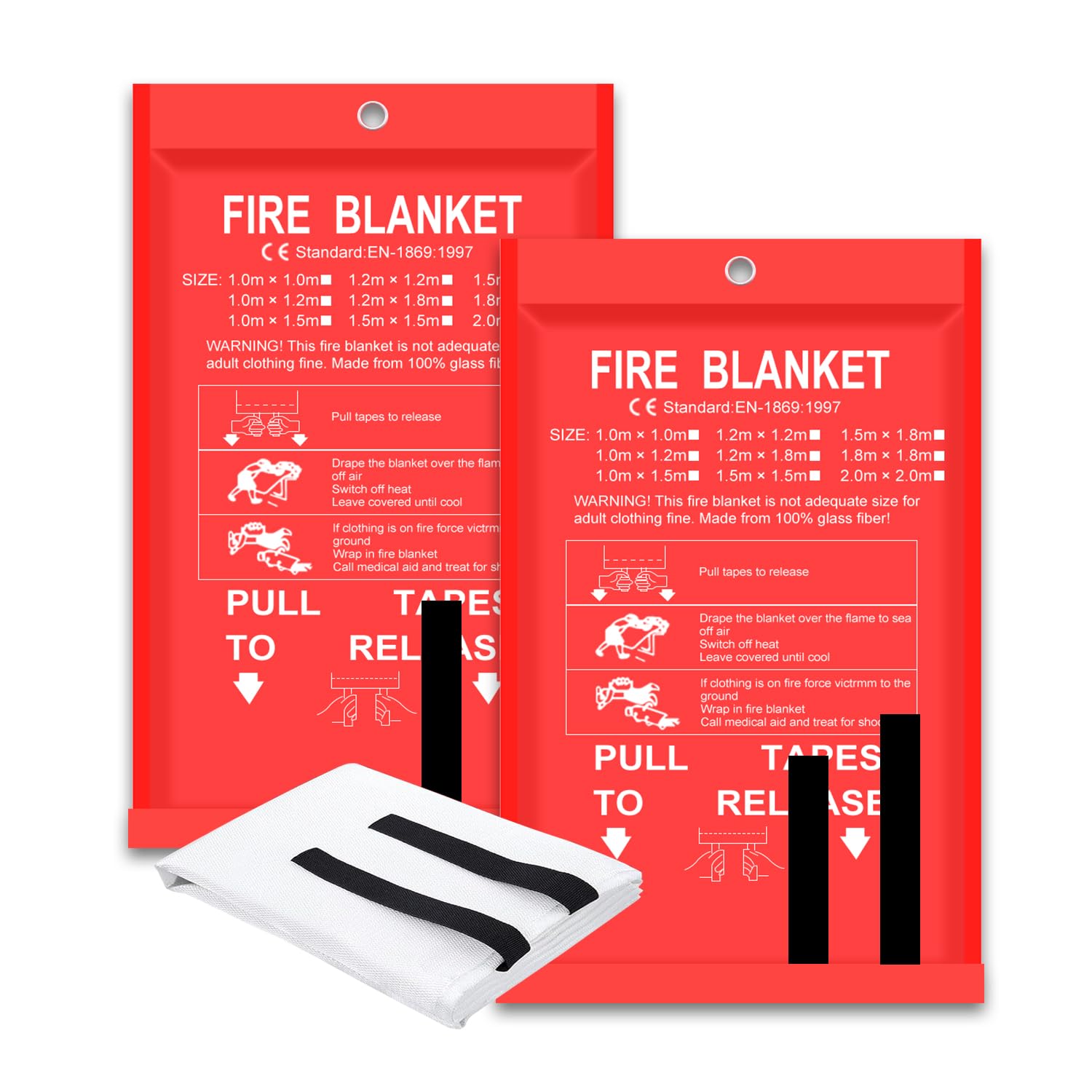 Fire Blanket 2 Pack 2*2m/1.5*1 - Fire Blanket Kitchen avis et prix