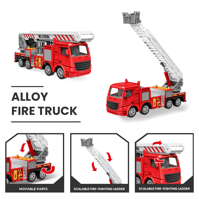 1:55 Diecast Fire Truck Model  - Fire Escape Ladder avis et prix