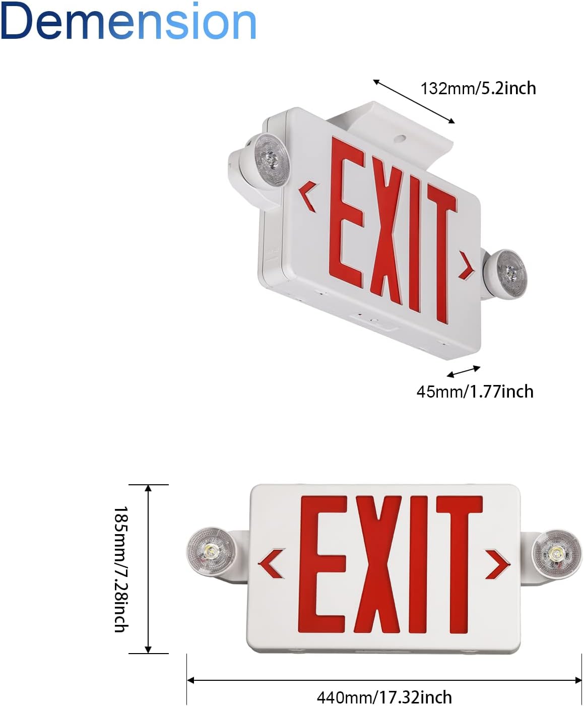 Red Exit Sign with Emergency L - Emergency Exit Sign avis et prix