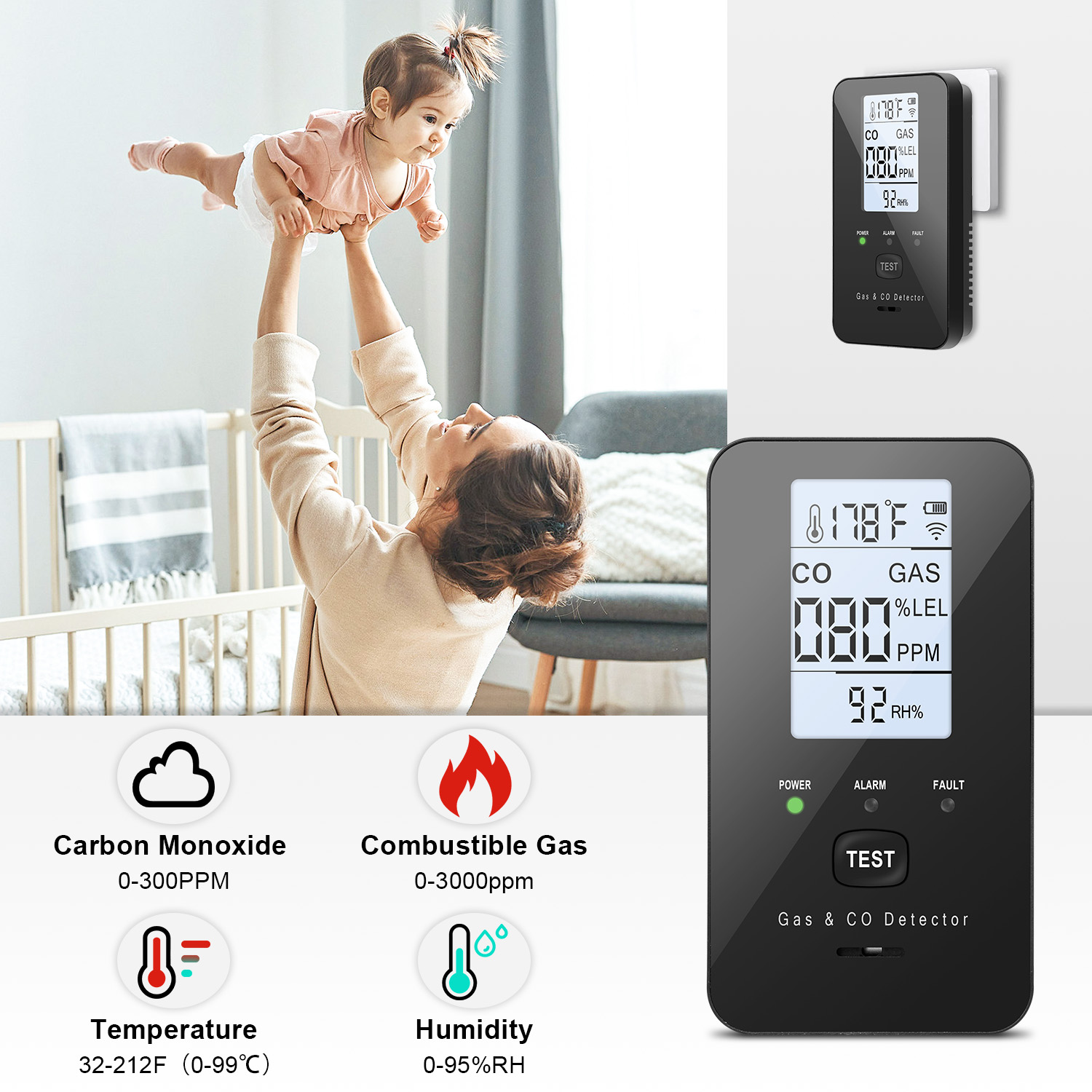 Natural Gas & Carbon Monoxide  - Co Detector Plug avis et prix