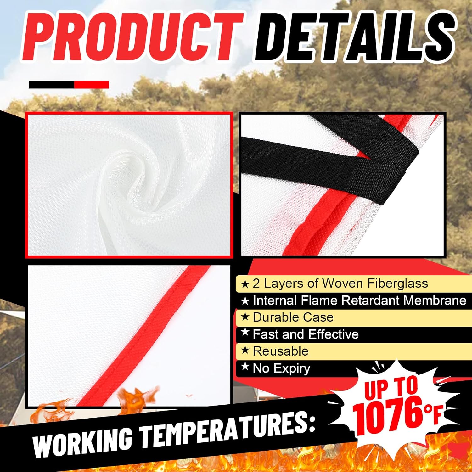 30 Pcs Fire Blankets 40x40 Inc - Fire Blanket Kitchen avis et prix