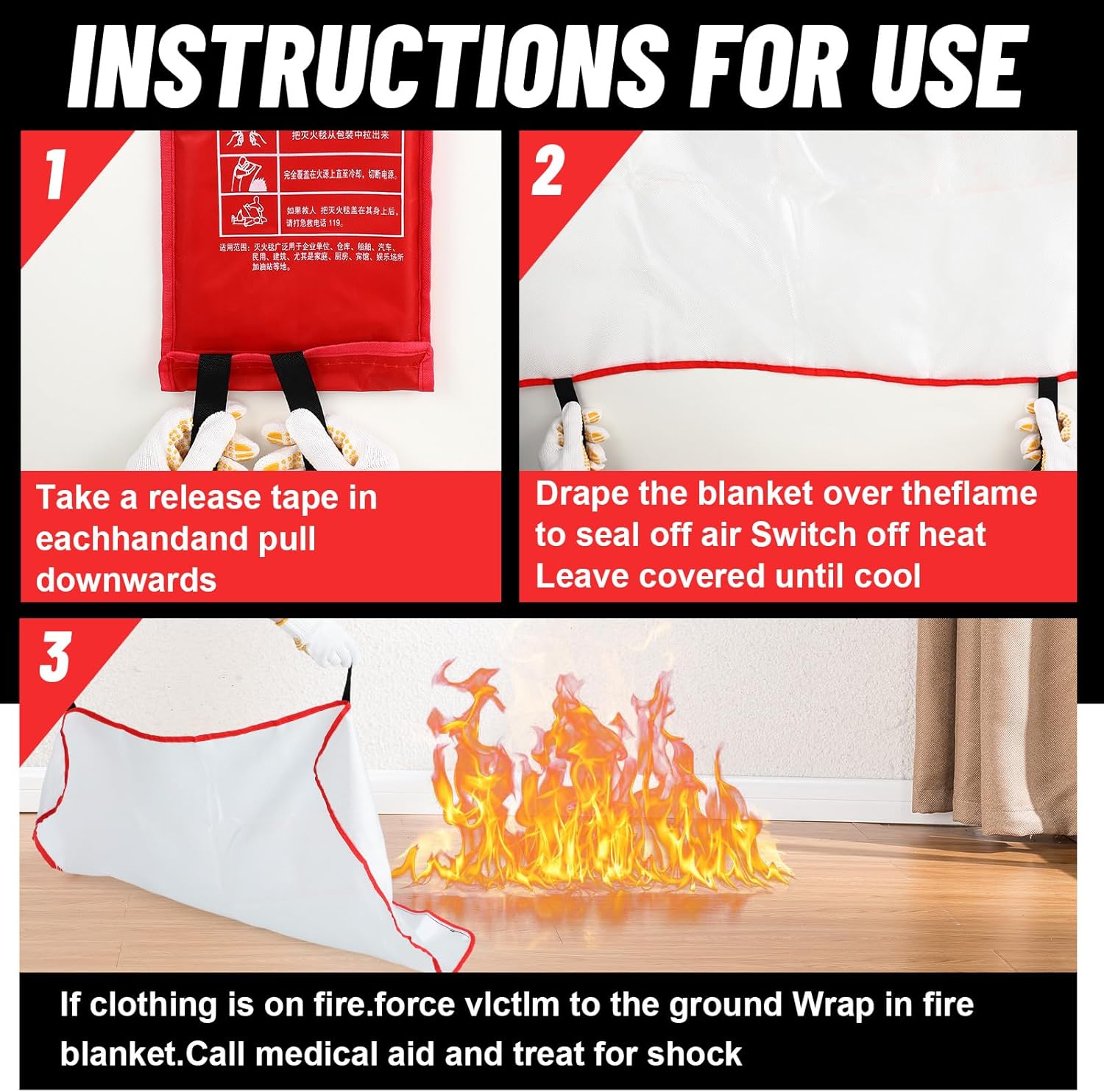30 Pcs Fire Blankets 40x40 Inc - Fire Blanket Kitchen avis et prix