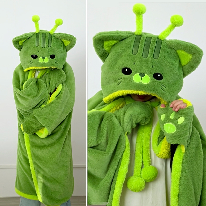 Cartoon Cute Alien Cat Hooded  - Fire Blanket Kitchen avis et prix
