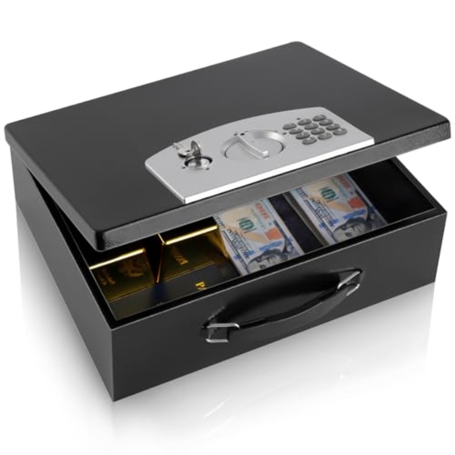 Portable Metal Safe Box with D - Fire Safe Document avis et prix