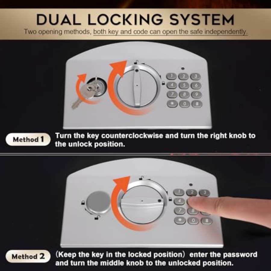 Portable Metal Safe Box with D - Fire Safe Document avis et prix
