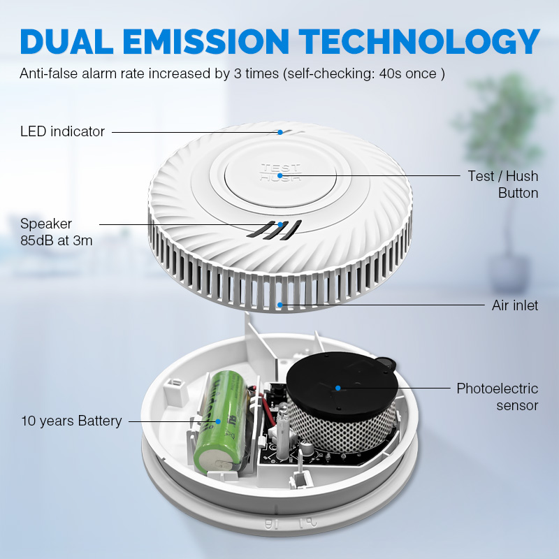 Powered Hotel Smart Wireless T - Smoke Detector Interconnected avis et prix