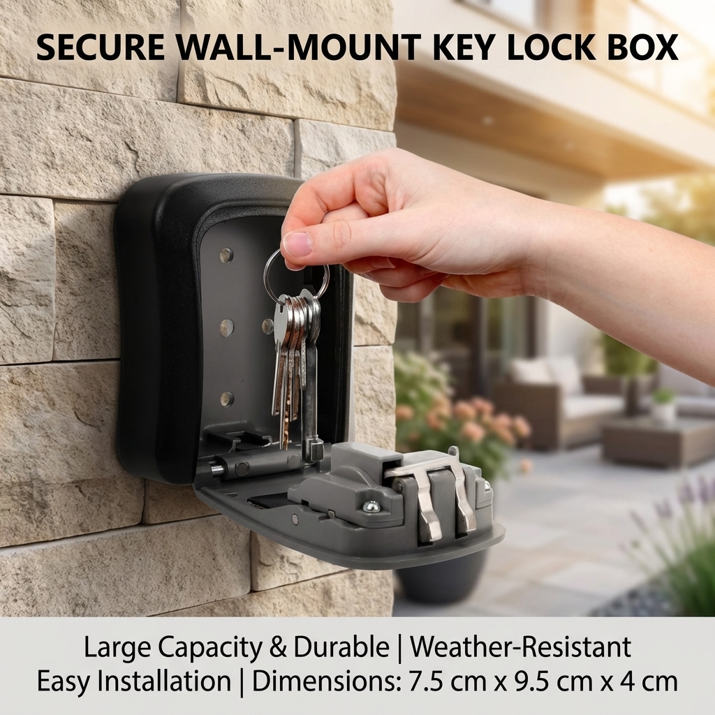 Wall Mount Key Lock Box with 4 - Lockbox Key Secure avis et prix