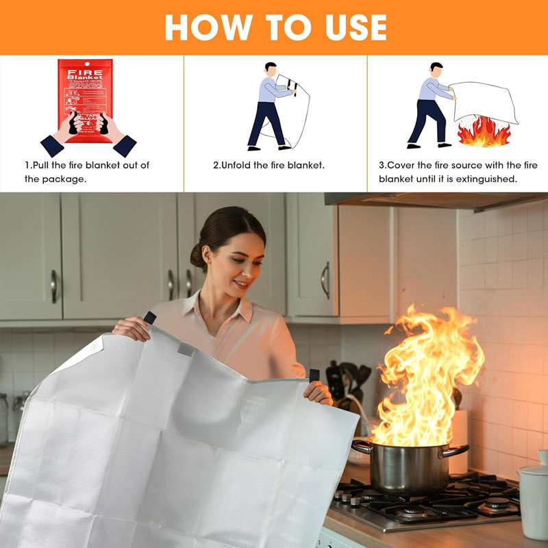 Fire Blanket 1/1.5m Fire Blank - Fire Blanket Kitchen avis et prix
