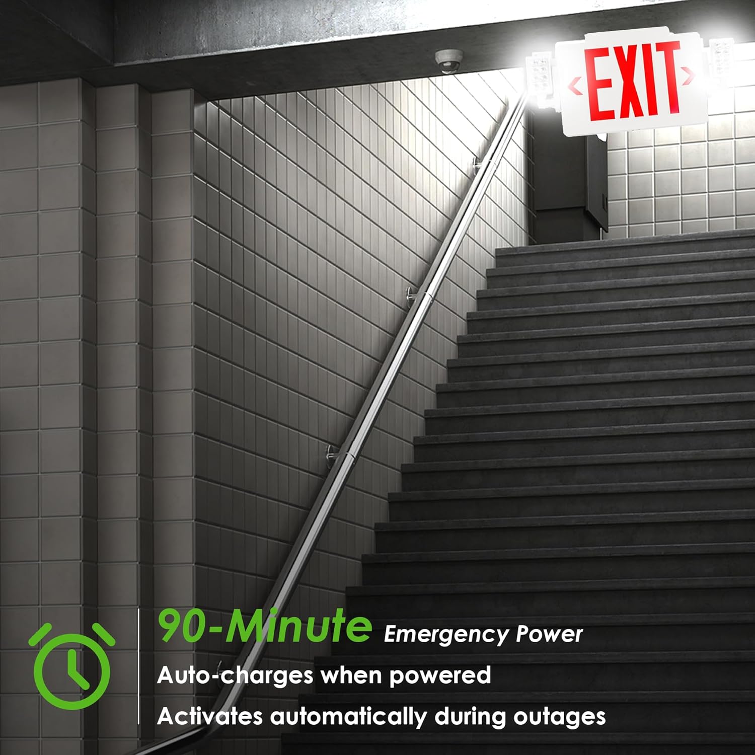 LED Emergency Exit Sign with 2 - Emergency Exit Sign avis et prix
