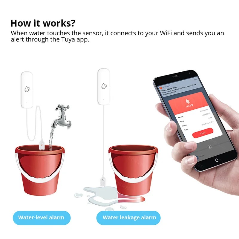 Smart Home Zigbee Water Leak D - Water Alarm Sensor avis et prix