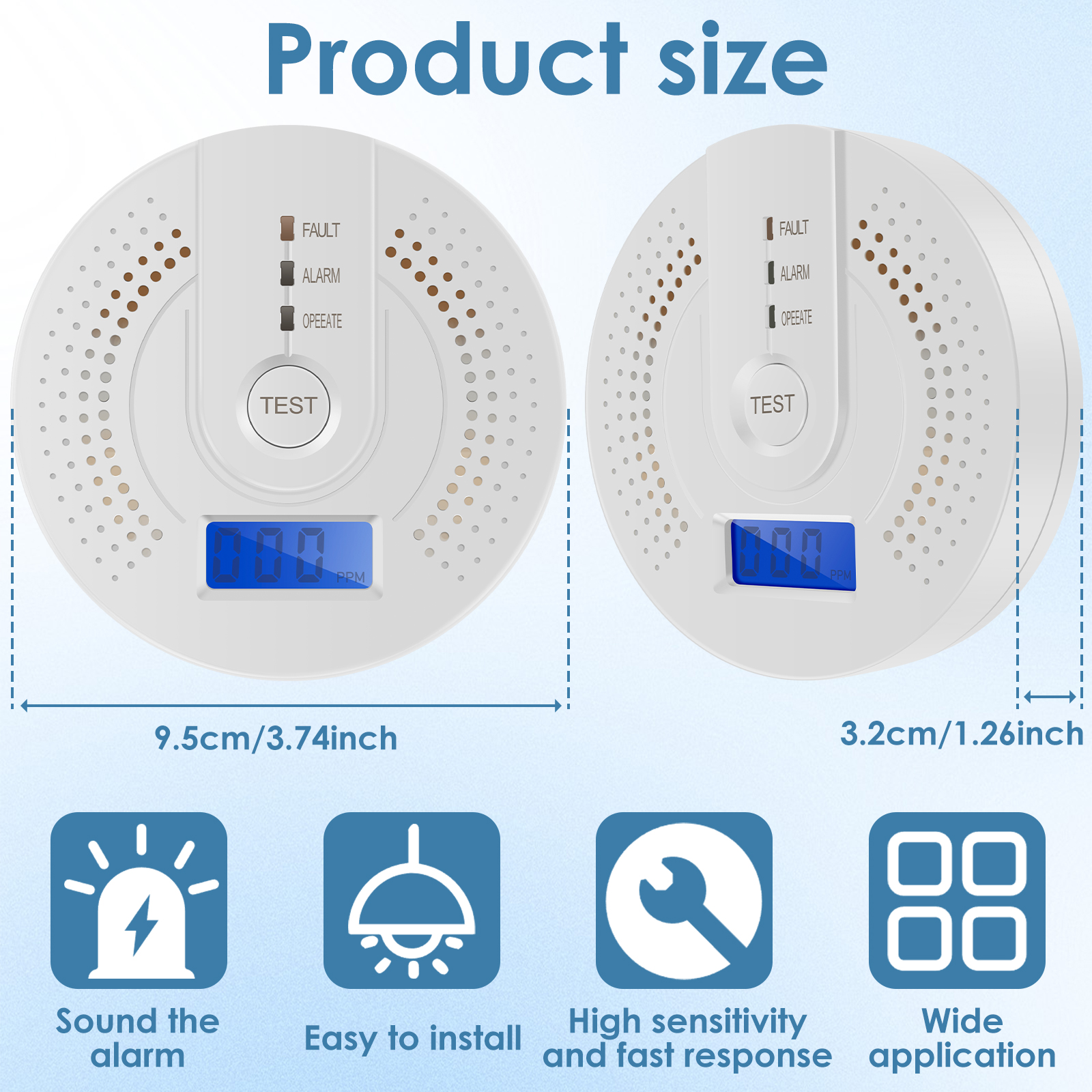 Independent CO Alarm Sensor Ca - Smoke Detector Interconnected avis et prix